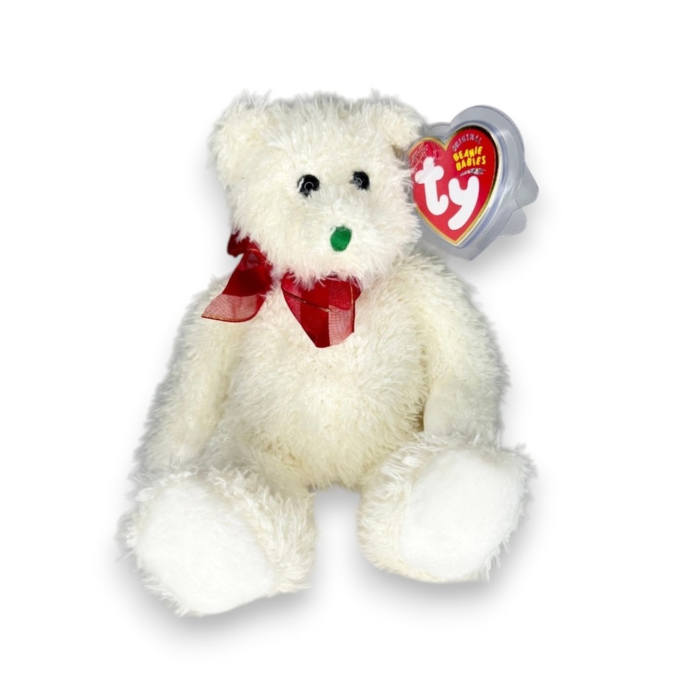 2004 Holiday Teddy | Christmas Teddy Bear | Mint Heart Tag TY Beanie Baby